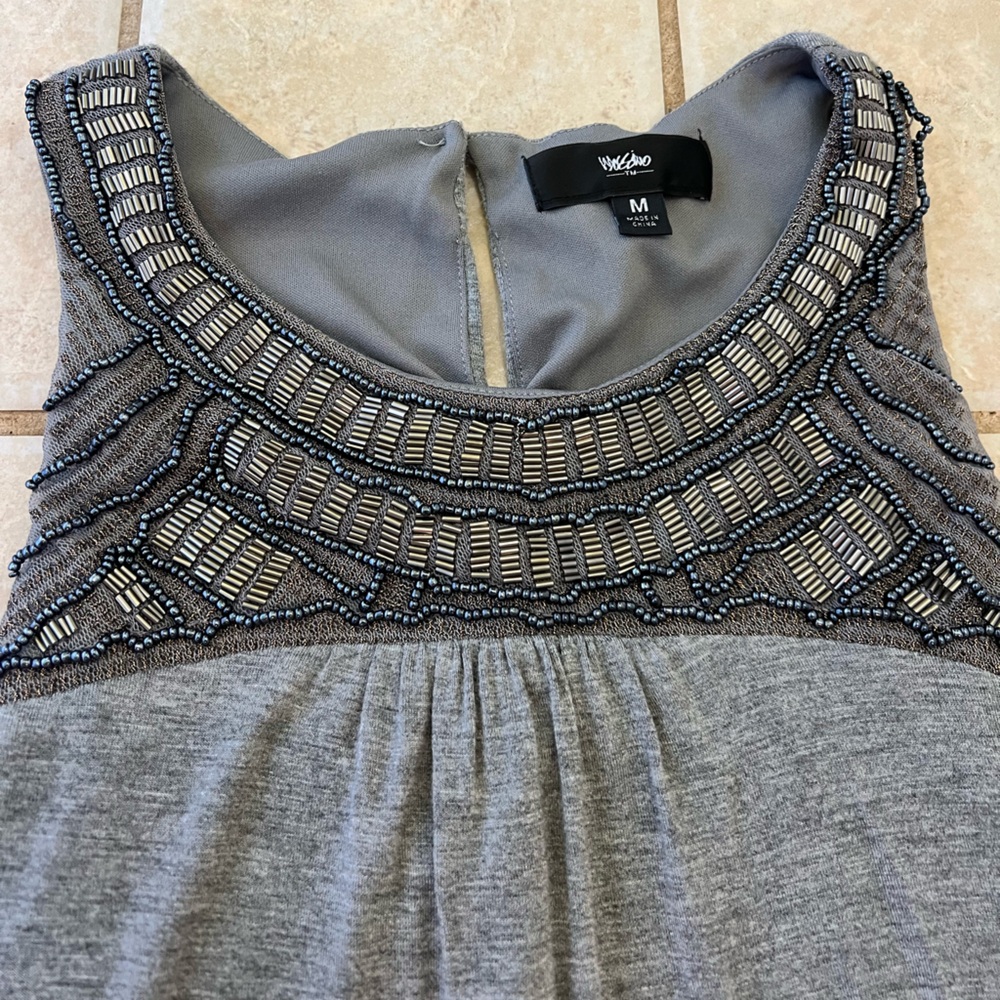 Grey midi dress